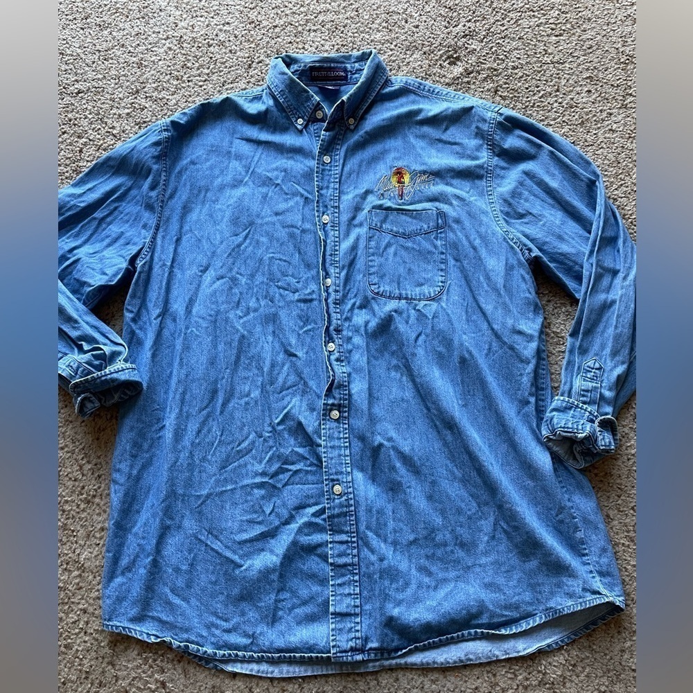 80s/90s Vintage Maui Jim Sunglasses denim shirt size XL